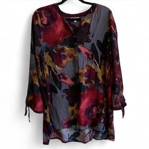 Gothic Floral Women's Blouse! Size Medium!